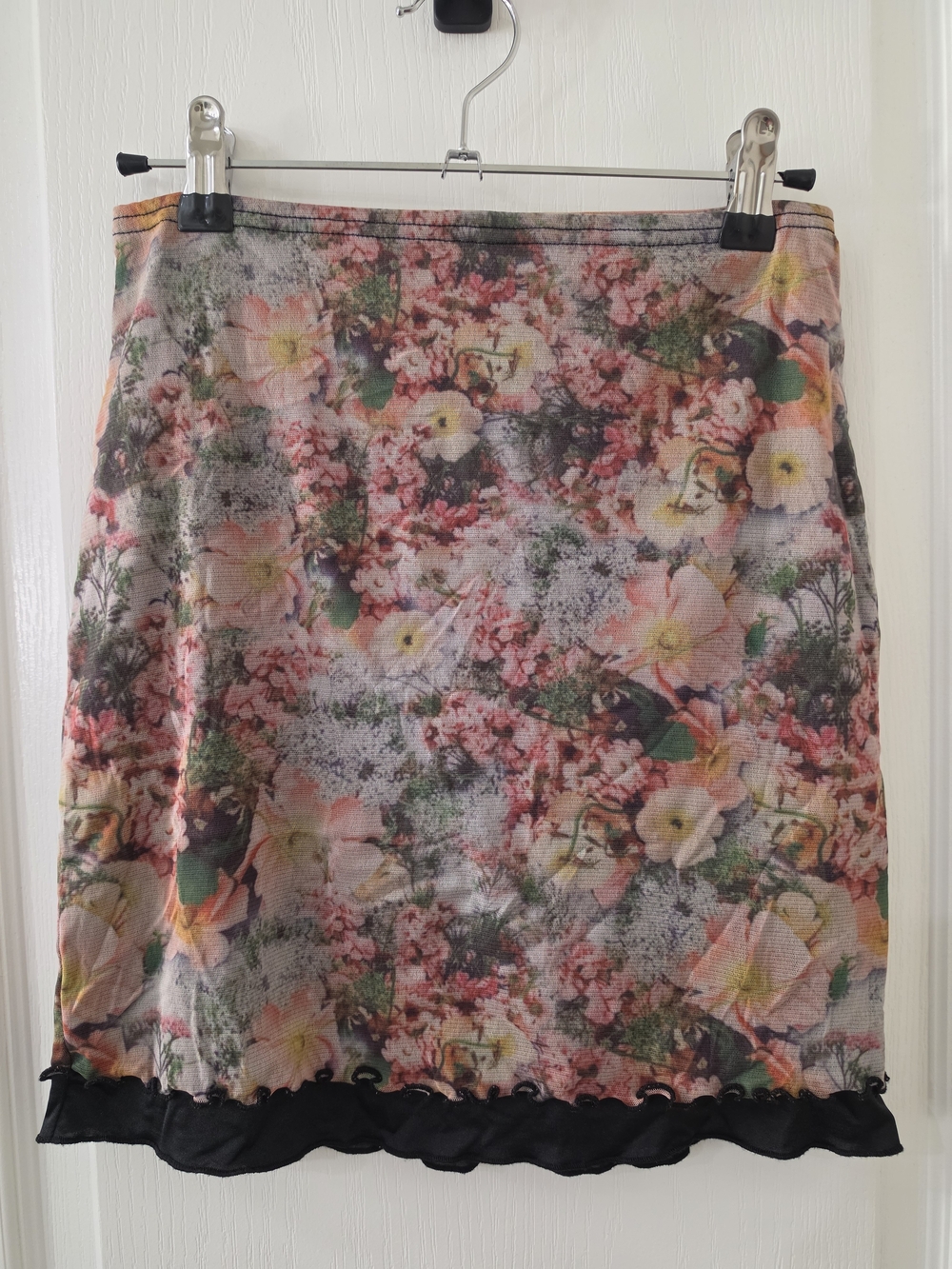 Urban Outfitters Floral Mini Skirt in Pink, Green and Black